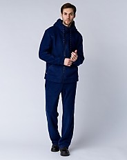 Куртка с капюшоном Актив тк.Флис, 280, т.синий%