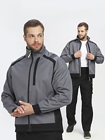 Куртка ProfLineLeader (тк.Софтшел), серый/черный Куртка ProfLineLeader (тк.Софтшел), серый/черный