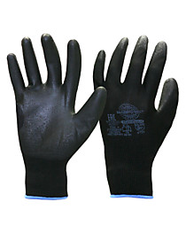 Перчатки нейлон с полиуретаном, цвет черный.