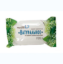 Мыло туалетное Ординарное НАТУРАЛЬНОЕ без отдушки 100гр в индивидуальной упаковке Меридиан