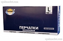 Перчатки винил.неопудр. АВИОРА L /10х100шт/